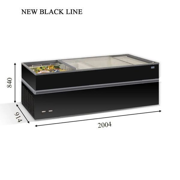 Бонета морозильна CRYSTALLITE 20 CRYSTAL (800л) чорна (BQ)036832 фото