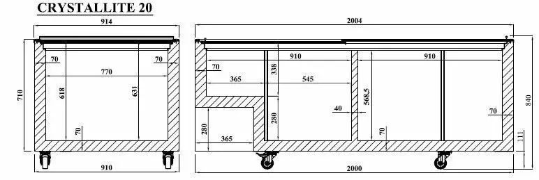 Бонета морозильна CRYSTALLITE 20 CRYSTAL (800л) чорна (BQ)036832 фото