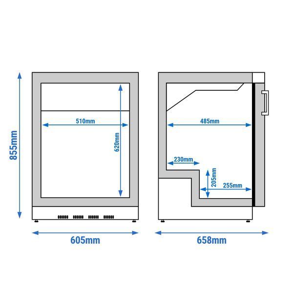 Мини-бар холодильник KSS200HN GGM GASTRO (BI)037775 фото