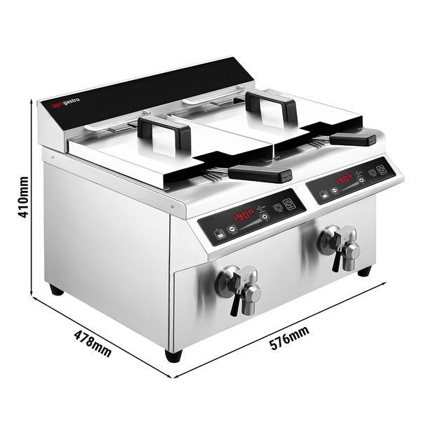Профессиональная фритюрница IFBZ8+8 GGM GASTRO (8+8л) (BI)032387 фото