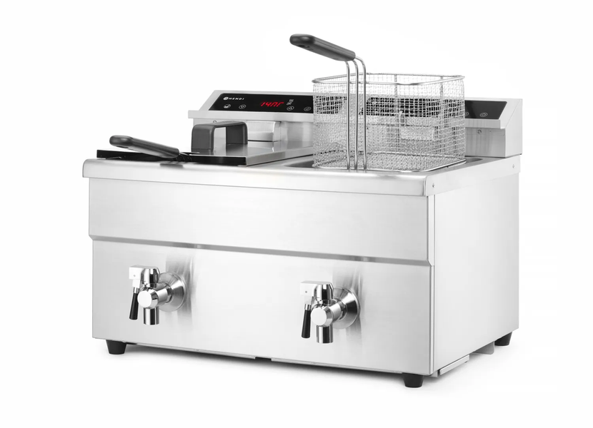 Профессиональная фритюрница индукционная Kitchen Line 215029 Hendi (8+8л) (DW)030902 фото