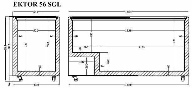 Ларь морозильный EKTOR 56 SGL Crystal (535л) (BQ)010545 фото
