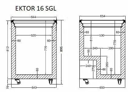 Ларь морозильный EKTOR 16 SGL LED Crystal (172л) (BQ)041086 фото