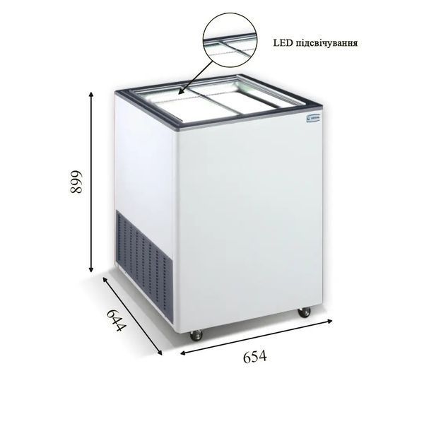 Ларь морозильный EKTOR 16 SGL LED Crystal (172л) (BQ)041086 фото