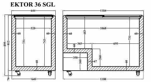 Скриня морозильна EKTOR 36 SGL Crystal (356л) (BQ)010543 фото