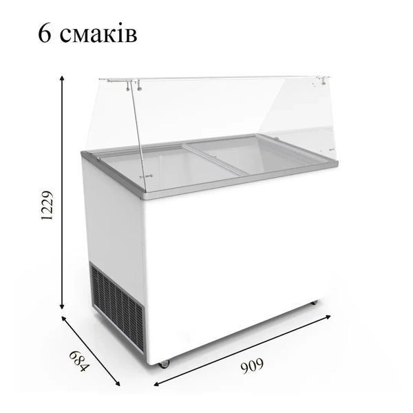 Витрина для мороженого VENUS 26 VETRINE Crystal (прямое стекло, без задних дверей-запасника) (BQ)010553 фото