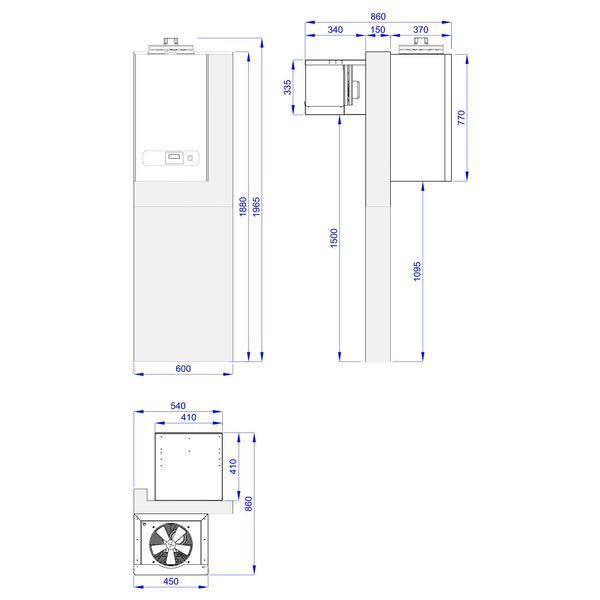 Моноблок среднетемпературный WKAF75END GGM Gastro (объем: 7,5 м) (BI)031892 фото