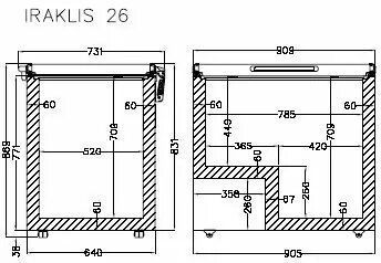 Ларь морозильный IRAKLIS 26 INOX Crystal (240л) крышка нерж (BQ)013266 фото