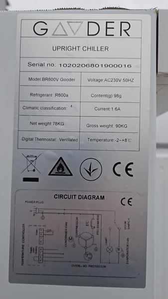 Холодильна шафа BR600V GOODER (BV)036955 фото