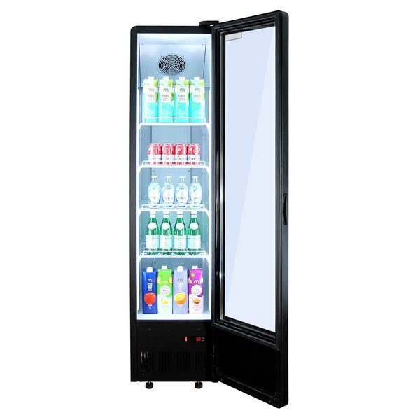 Холодильный шкаф BC380NBW2LEDBLUE GoodFood, черно-белый, 313 л. (BE)037733 фото