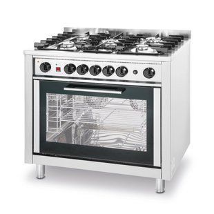 Профессиональная газовая плита Kitchen Line 225707 Hendi (с конвекционной духовкой и грилем) (DW)031351 фото